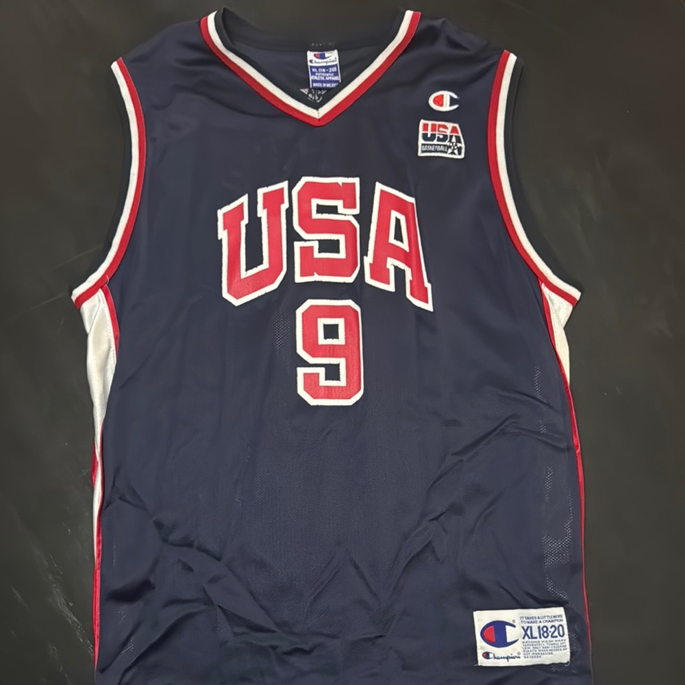 Vintage Champion USA #9 CARTER Basketball Jersey size XL